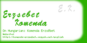 erzsebet komenda business card